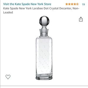 Lenox Kate Spade New York Larabee Dot Solid Crystal 12" Decanter